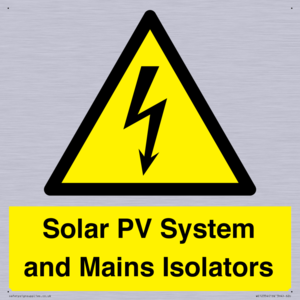 Solar PV System and Mains Isolators